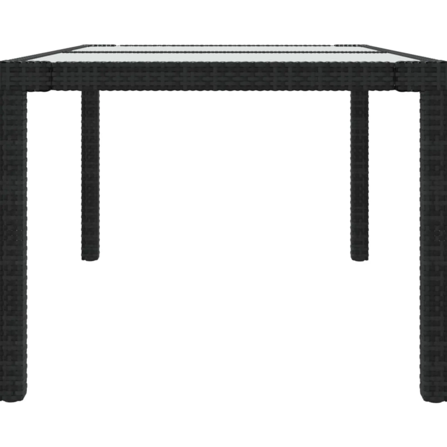 Stół ogrodowy Czarny 150 x 90 x 75 cm Technorattan vidaXL