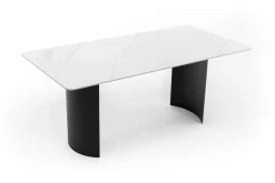 Stół ogrodowy tarasowy BELIZE LUX aluminiowy nowoczesny spiek biały