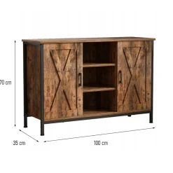Stojąca komoda vintage pojemna loft