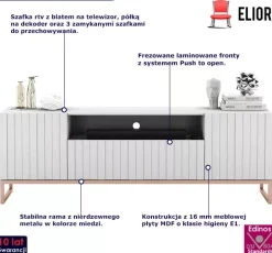 Stojąca szafka rtv z lamelami - Ritica