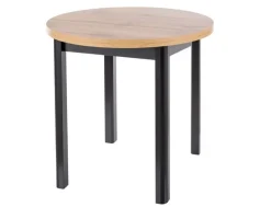 Stół okrągły ADAM 80 cm dąb artisan /czarny