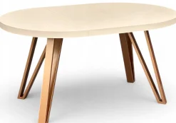 Stół okrągły 90 cm rozkładany 190 cm Kaszmir + nogi industrial MIEDŹ