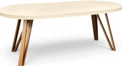 Stół okrągły 90 cm rozkładany 190 cm Kaszmir + nogi industrial MIEDŹ