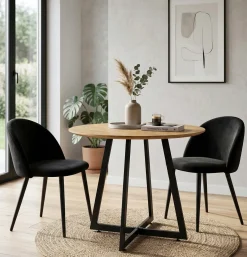Stół Okrągły Obiadowy Skandynawski Loft 80x74cm Do Salonu Jadalni K041