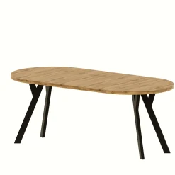 Stół okrągły ROKSI 90 cm rozkładany do 190 - dąb wotan