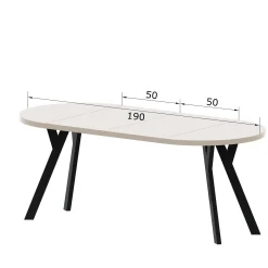 Stół okrągły ROKSI 90 cm rozkładany do 190 - dąb wotan