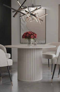Stół okrągły SENTO 120 cm kaszmirowy