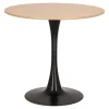 STÓŁ OKRĄGŁY Simplet Skinny dąb/czarny 80cm Z MDF W OKLEINIE
