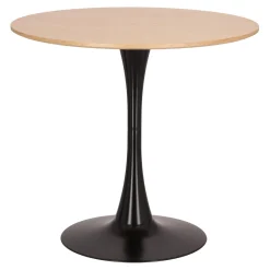STÓŁ OKRĄGŁY Simplet Skinny dąb/czarny 80cm Z MDF W OKLEINIE