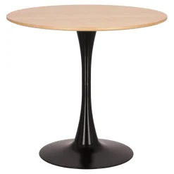 STÓŁ OKRĄGŁY Simplet Skinny dąb/czarny 80cm Z MDF W OKLEINIE