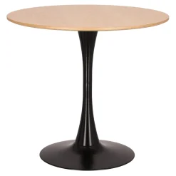 STÓŁ OKRĄGŁY Simplet Skinny dąb/czarny 80cm Z MDF W OKLEINIE