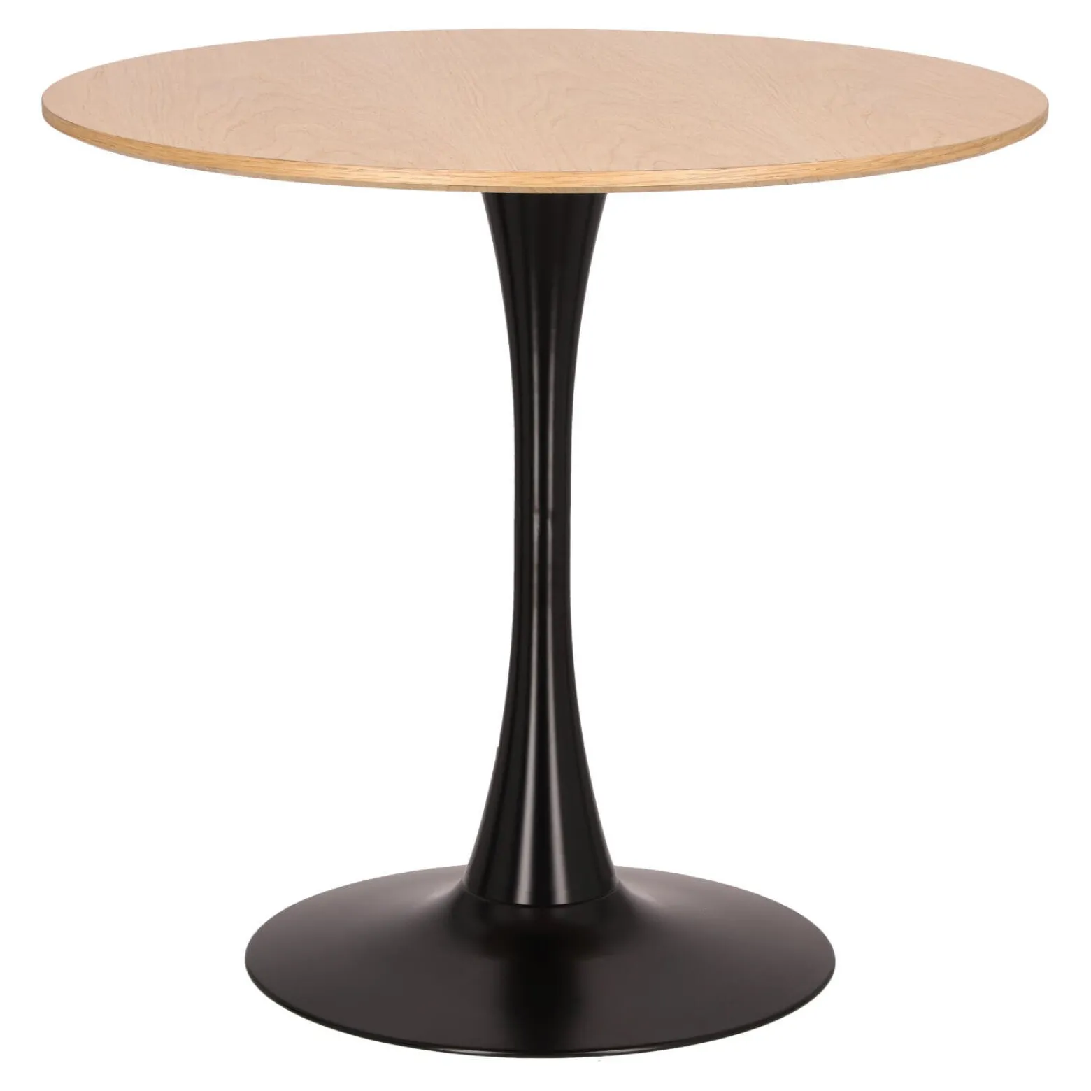 STÓŁ OKRĄGŁY Simplet Skinny dąb/czarny 80cm Z MDF W OKLEINIE
