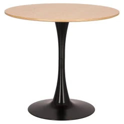 STÓŁ OKRĄGŁY Simplet Skinny dąb/czarny 80cm Z MDF W OKLEINIE