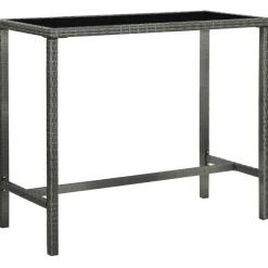 Stolik barowy Szary 130 x 60 x 110 cm Technorattan vidaXL