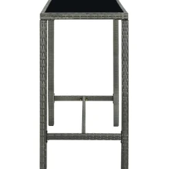 Stolik barowy Szary 130 x 60 x 110 cm Technorattan vidaXL