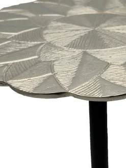 Stolik boczny aluminiowy, stolik pomocniczy metalowy, do salonu dekoracyjny