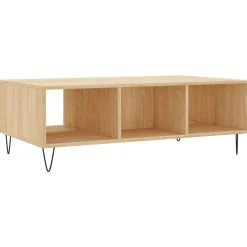 Stolik Kawowy Ława Stół Brązowy 104x60x35 Przegrody Do Salonu Do Pokoju