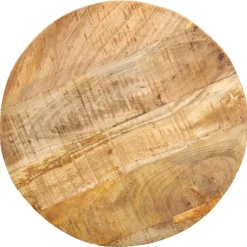 Stolik Kawowy Ława Stół Naturalny Okrągły Drewniany 43x55 Otwarta Przegroda