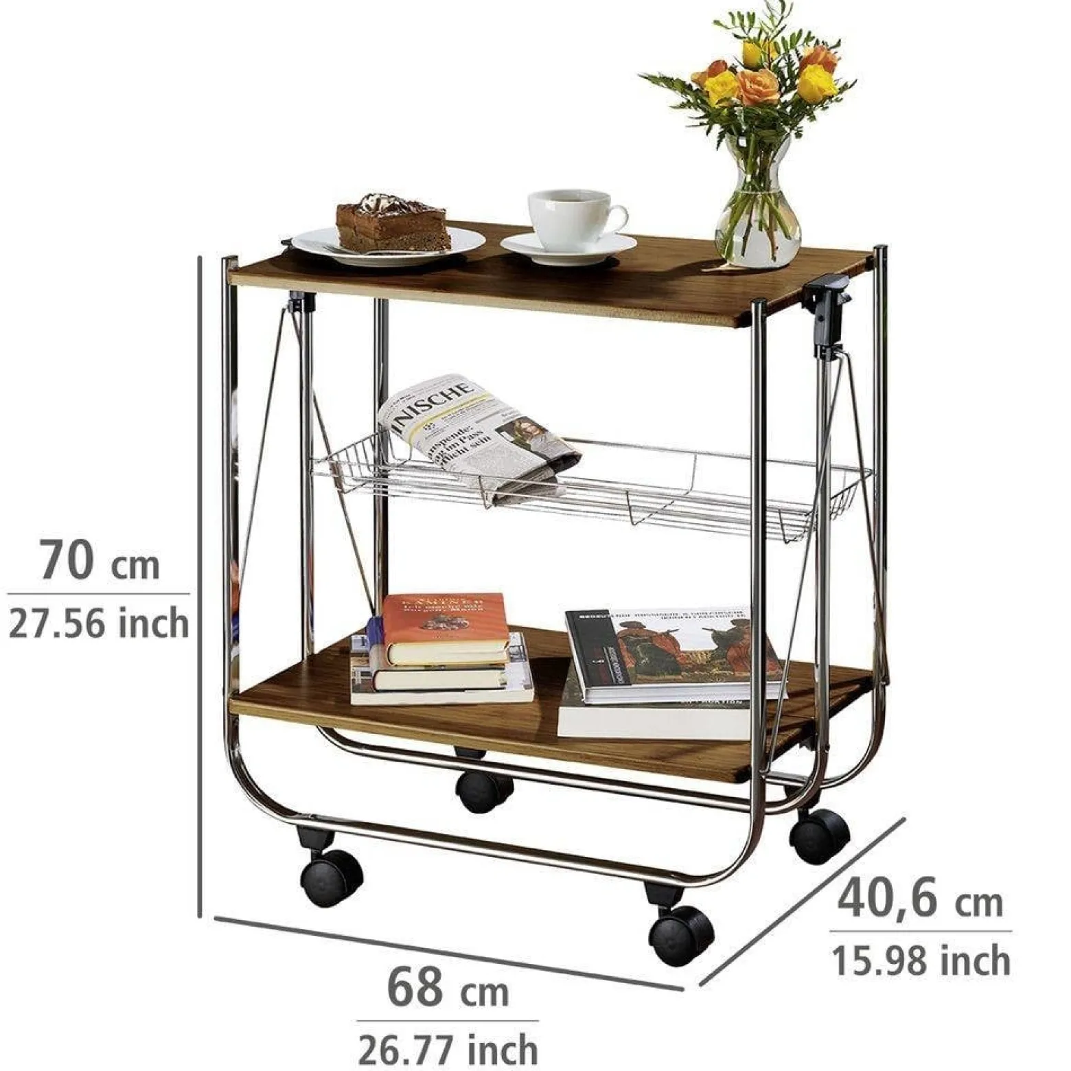Stolik barowy na kółkach DELUXE DINETT, WENKO