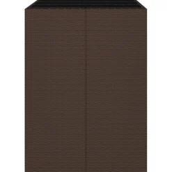 Stolik barowy ze szklanym blatem Brąz 105 x 80 x 110 cm Technorattan vidaXL