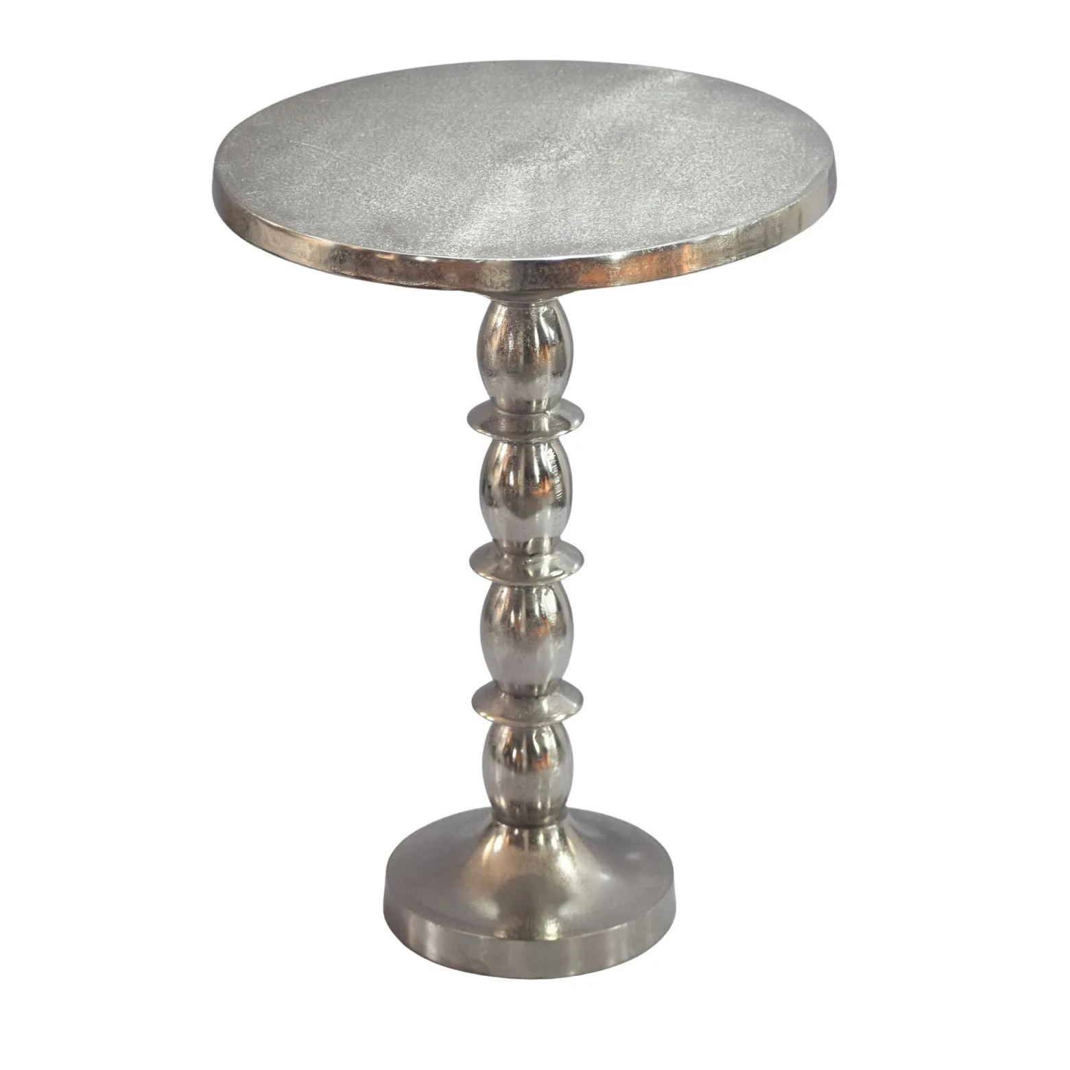 Stolik boczny Alu Srebrny 40cm Metalowy Stolik kawowy Stolik do salonu Stół