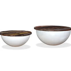 Stolik Kawowy Ława Stół Biały Drewniany 60x27.50x21 Ukryty Schowek