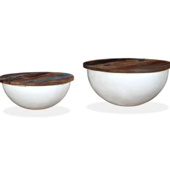 Stolik Kawowy Ława Stół Biały Drewniany 60x27.50x21 Ukryty Schowek