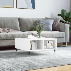Stolik Kawowy Ława Stół Biały 60x60x30 Przegrody Do Salonu Do Pokoju