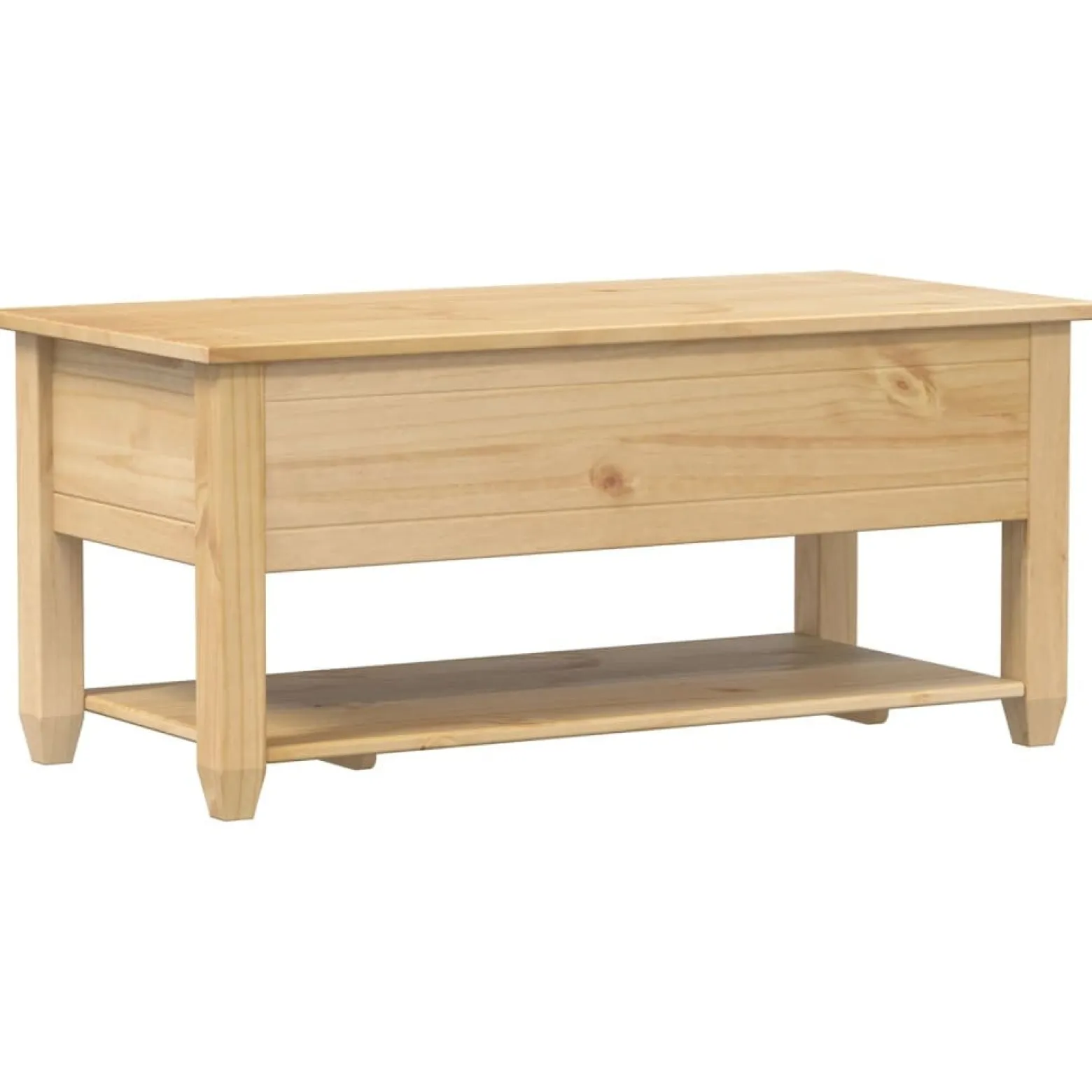 Stolik Kawowy Ława Stół Brązowy Drewniany 100x48x45 Szuflady Półka