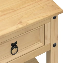 Stolik Kawowy Ława Stół Brązowy Drewniany 100x48x45 Szuflady Półka