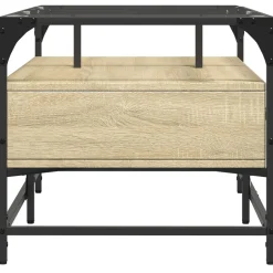 Stolik Kawowy Ława Stół Brązowy 98.5x50x45 Do Salonu Do Pokoju