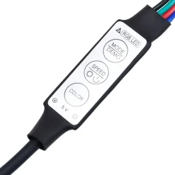 Stolik Kawowy Ława Stół Brązowy 40x40x51 Oświetlenie Led Do Salonu