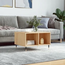 Stolik Kawowy Ława Stół Brązowy 60x50x36.5 Przegrody Do Salonu Do Pokoju