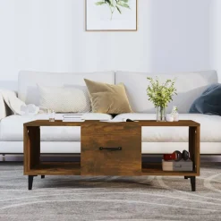 Stolik Kawowy Ława Stół Brązowy 102x50x40 Komory Do Salonu Do Pokoju