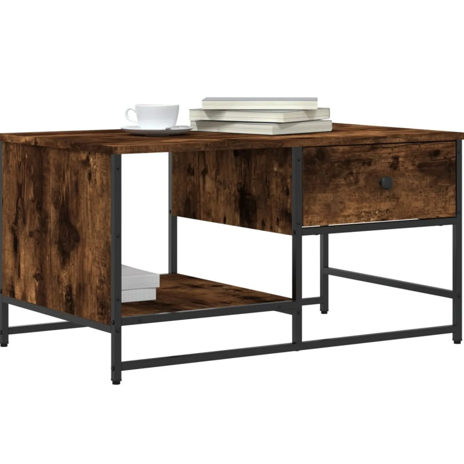 Stolik Kawowy Ława Stół Brązowy 85.5x51x45 Do Salonu Do Pokoju