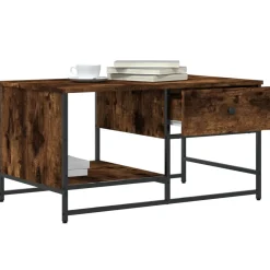Stolik Kawowy Ława Stół Brązowy 85.5x51x45 Do Salonu Do Pokoju