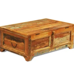 Stolik Kawowy Ława Stół Drewniany 85x50x35 Schowek Do Salonu Do Pokoju