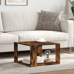 Stolik Kawowy Ława Stół Przydymiony 51.5x51.5x30 Półka Do Salonu Do Pokoju