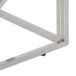 Stolik Kawowy Ława Stół Srebrny 110x45x45 Do Salonu Do Pokoju