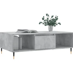 Stolik Kawowy Ława Stół Szary 104x60x35 Przegrody Do Salonu Do Pokoju