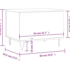 Stolik Kawowy Ława Stół Szary 60x44.5x45 Podnoszony Blat Do Salonu