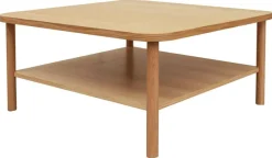 STOLIK KAWOWY Banbury 90x90cm lakierowane drewno i fornir