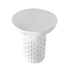 Stolik kawowy CHARME drewniany biały 37x37x42 cm HOMLA