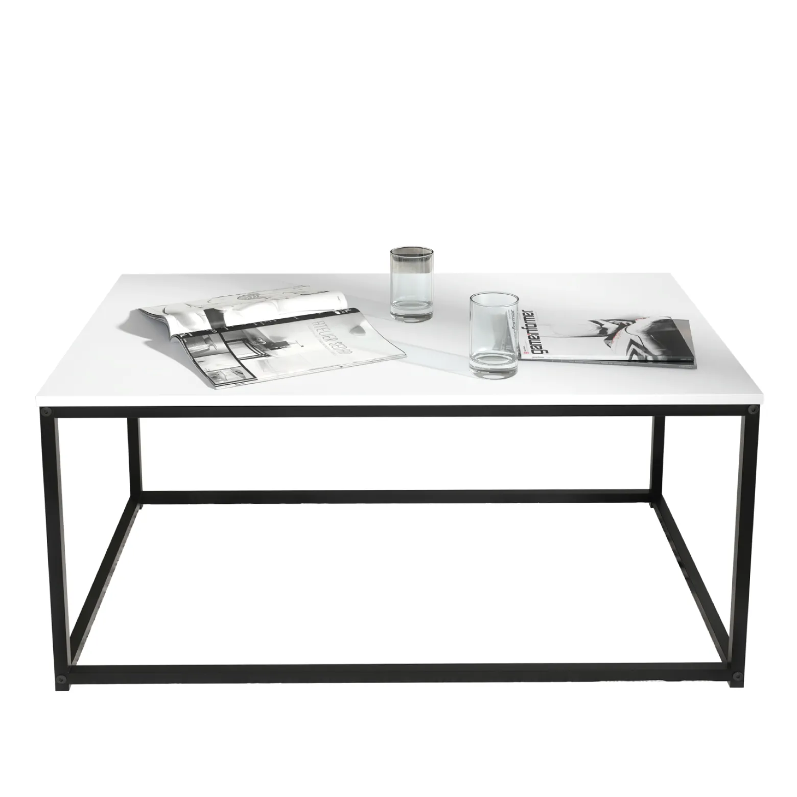 Stolik Kawowy 100cm Loft ONE FURNITURE Laminat Biały