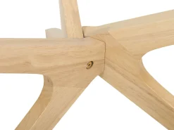 Stolik kawowy do salonu 80 cm szkło jasne drewno
