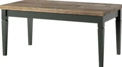 Stolik kawowy EVORA 110x60 dąb lefkas/zielony mat