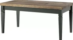 Stolik kawowy EVORA 110x60 dąb lefkas/zielony mat