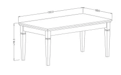 Stolik kawowy EVORA 110x60 dąb lefkas/zielony mat
