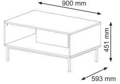 Stolik kawowy RAVENNA F 90 cm granatowy