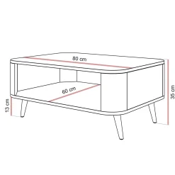 Stolik kawowy SHADOW II z półką pod blatem